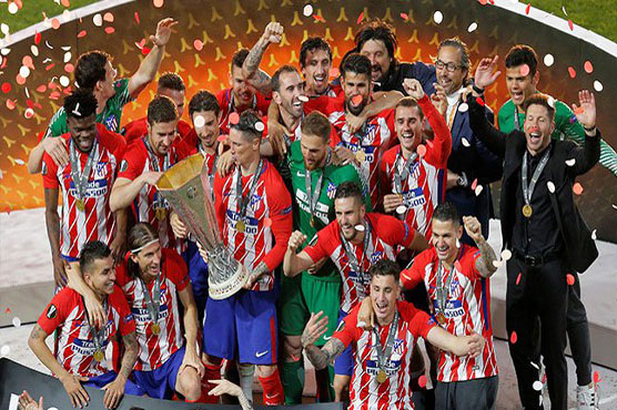 Griezmann fires Atletico Madrid to Europa League title