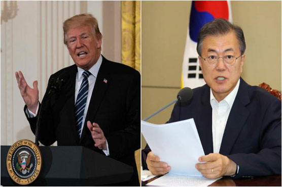 Trump, Moon discuss N. Korea's threat to scrap summit