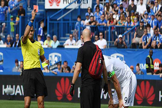 Ibrahimovic sent off as Galaxy end losing streak