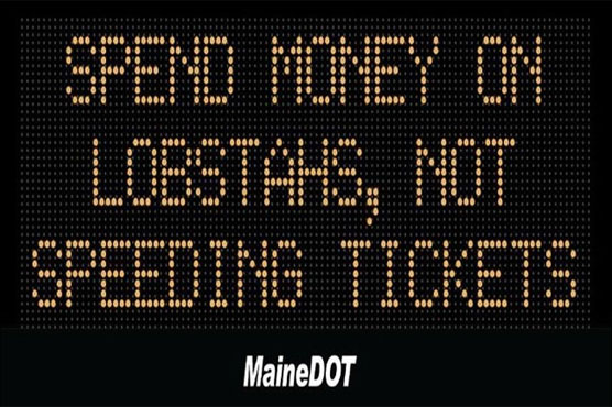 Creative road signs warn Maine motorists in funny ways