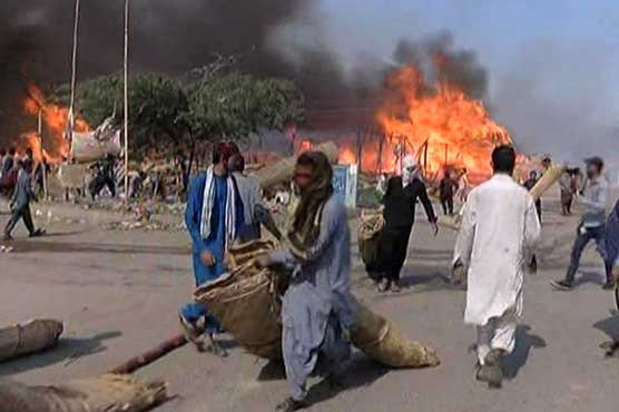 Fire erupts at wood godown in Karachi