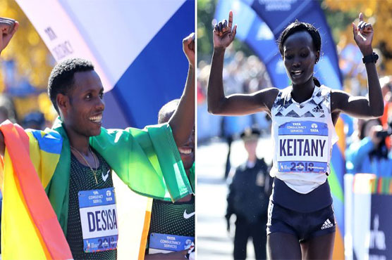 Ethiopia's Desisa, Kenya's Keitany win at NYC Marathon