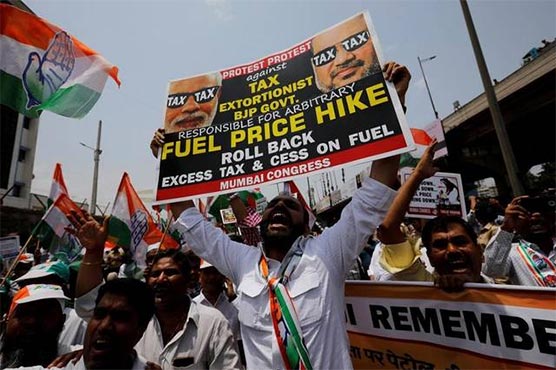 Indian opposition leads protests at high fuel prices