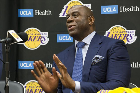 Magic Johnson steps down as Los Angeles Lakers chief