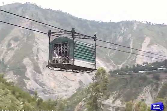 Dolli lift a dangerous commute across the rivers in AJK