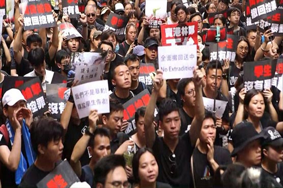 Protesters unmoved as Hong Kong leader says China extradition bill 'dead'