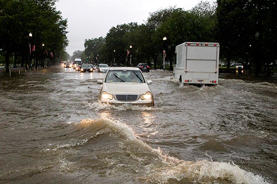 Washington DC hit by torrential rain, flooding