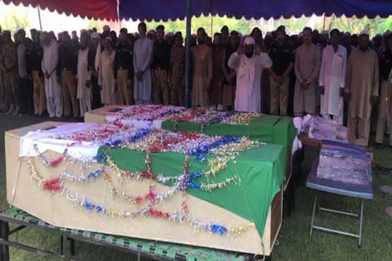  Funeral prayers of DI Khan blast victims offered