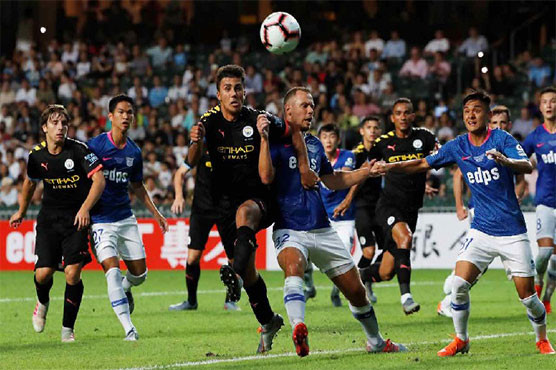 'Free Hong Kong' protest as Man City thrash Kitchee