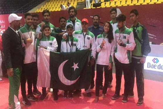 Pakistan wins one silver and two bronze medals in Taekwondo Championship in Jordan