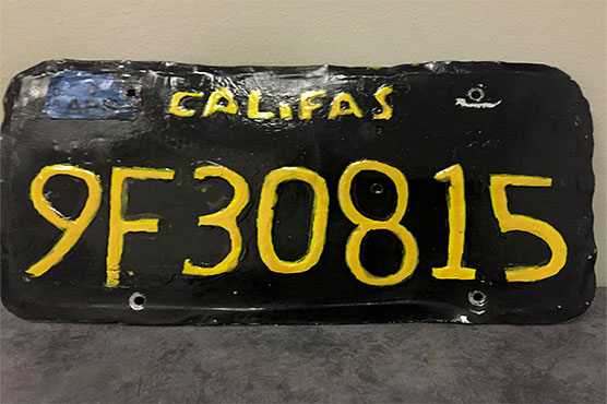 Badly Made Fake License Plate Leads To Arrest In California WeirdNews   495824 17198685 