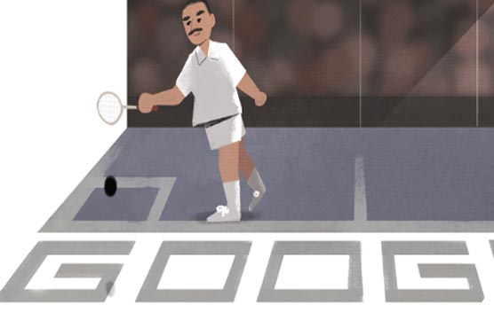 Google Doodle celebrates Hashim Khan's first squash title at British Open