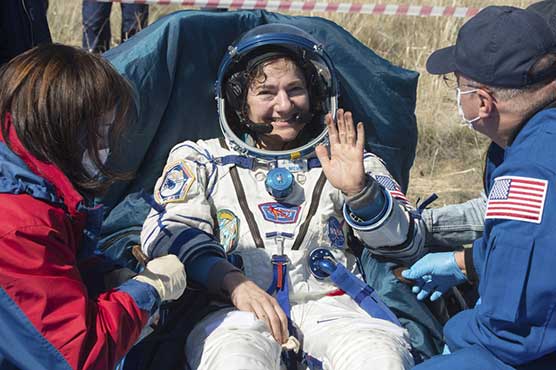 US-Russian space crew lands safely in Kazakhstan
