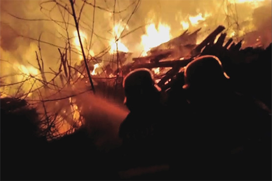 Fire breaks out in wood warehouse near Haripur Railway Station