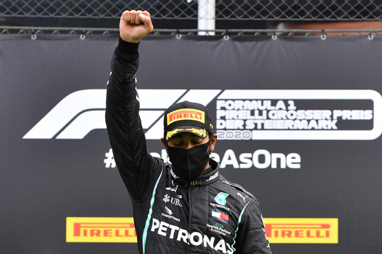 'Unicorn' Hamilton bows head, raises fist to celebrate Styrian triumph
