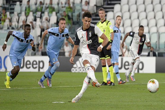 Ronaldo double puts Juve on brink of nine in a row