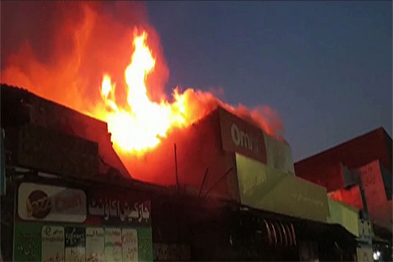 Fire gutted several shops in Kasur