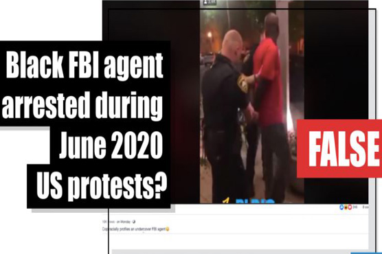 The video shows a man being handcuffed in 2019 and he was not FBI agent: police