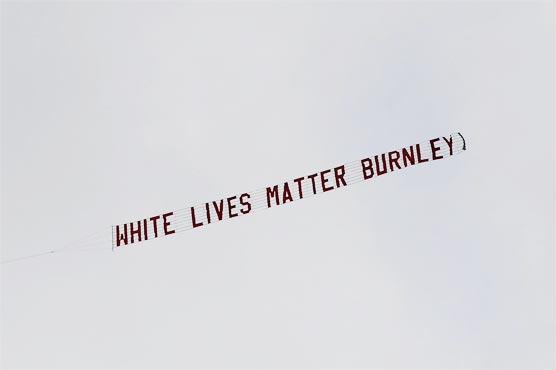 Burnley condemn 'White Lives Matter' flyover banner