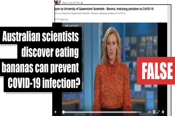 Scientists have not found bananas prevent coronavirus infection