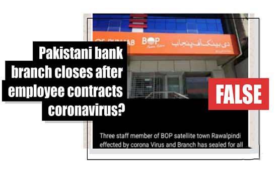 No bank employee tested positive for COVID-19