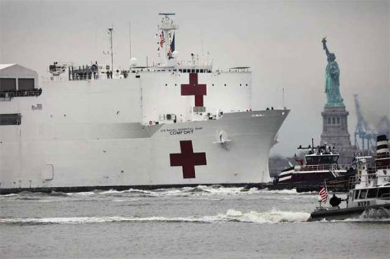 New York gets hospital ship as coronavirus accelerates in US