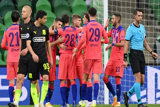 Ziyech hits first Chelsea goal in rout of Krasnodar