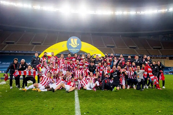 Messi sees red as Bilbao stun Barca to win Spanish Super Cup