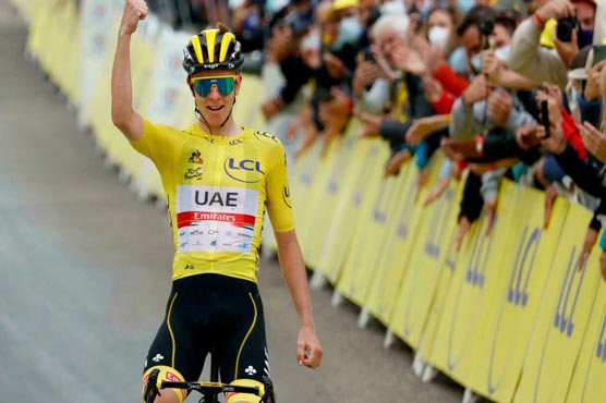 Tadej Pogacar wins again in Tour de France mountains - Sports - Dunya News