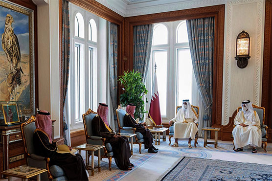 Saudi top diplomat meets Qatar emir in Doha: media