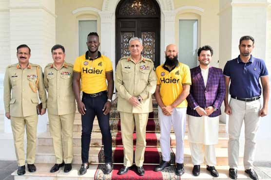 Javed Afridi, Darren Sammy, Hashim Amla meet COAS Gen Bajwa 