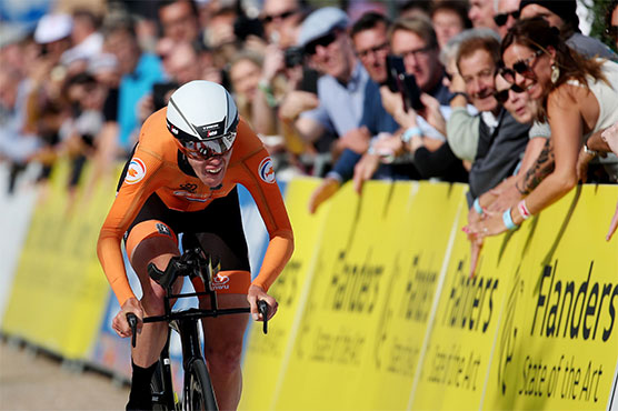 Cycling: Van Dijk beats Olympic medallists to win time trial title