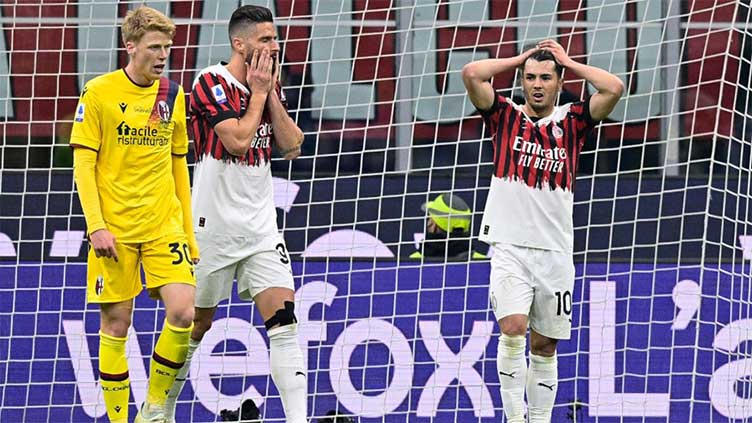 Milan stalemate with Bologna cuts Serie A lead to a point