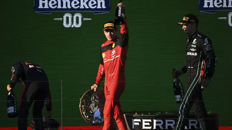 Leclerc wins Australian Grand Prix as Verstappen fails to finish