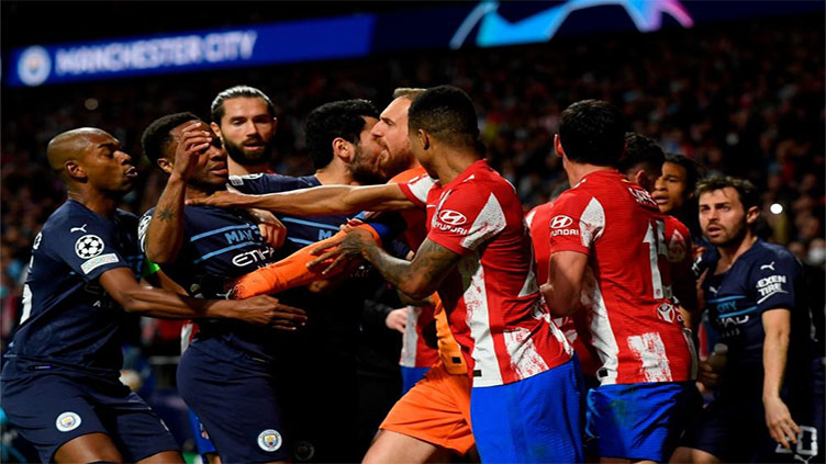 Man City see off Atletico in fiery clash to reach semi-finals