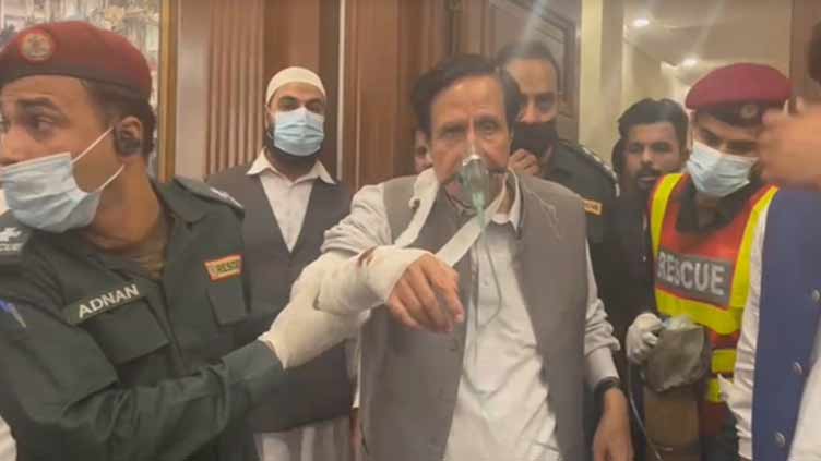 Pervaiz Elahi gets injured in Punjab Assembly commotion 