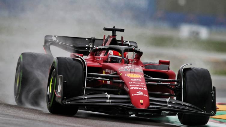 Leclerc leads Ferrari one-two in wet Imola practice