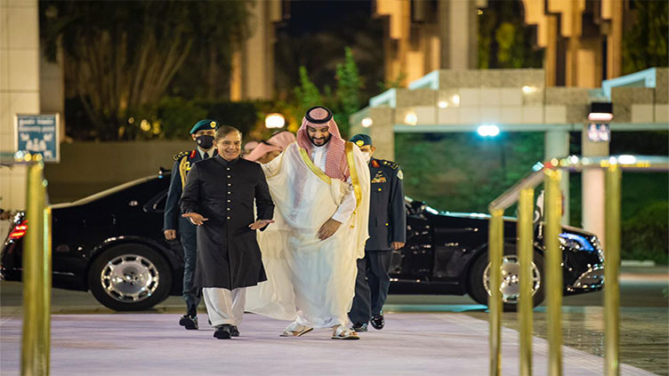 Shehbaz Sharif meets Saudi Crown Prince Mohammad Bin Salman