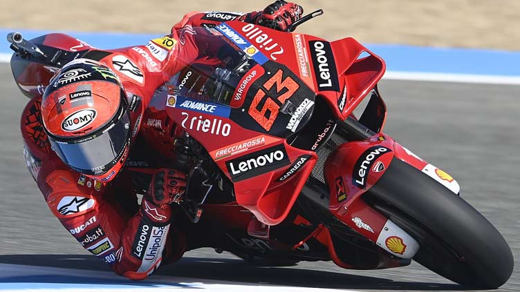 Ducati's Bagnaia storms to pole at Spanish Grand Prix