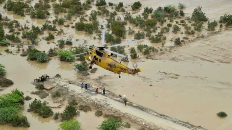 Pakistan Navy rescue, relief operations continue in flood-hit areas of Balochistan
