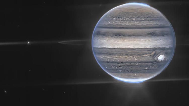 New space telescope shows Jupiter's auroras, tiny moons