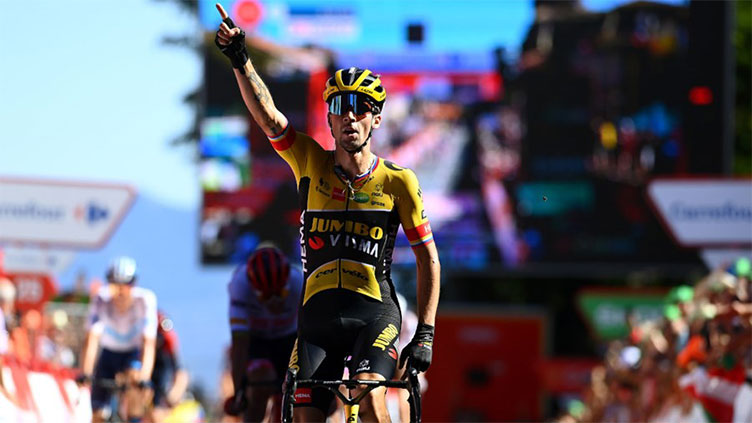 Roglic wins Vuelta stage four to grab overall lead