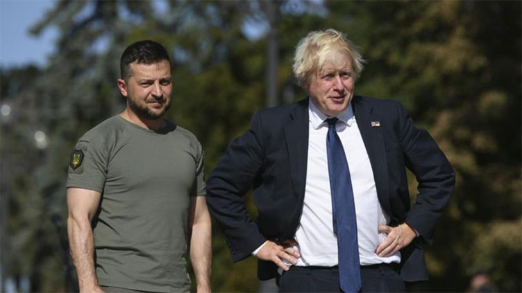 UK's Johnson, in Kyiv, warns against 'flimsy' plan for talks with Russia