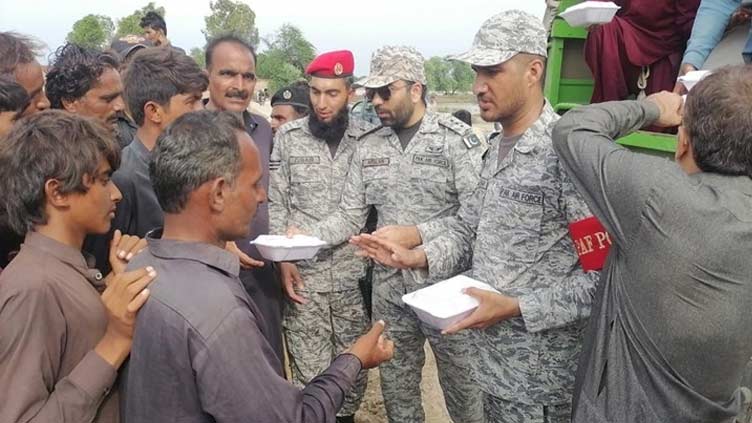 PAF rescue and relief operations continue in flood affected areas