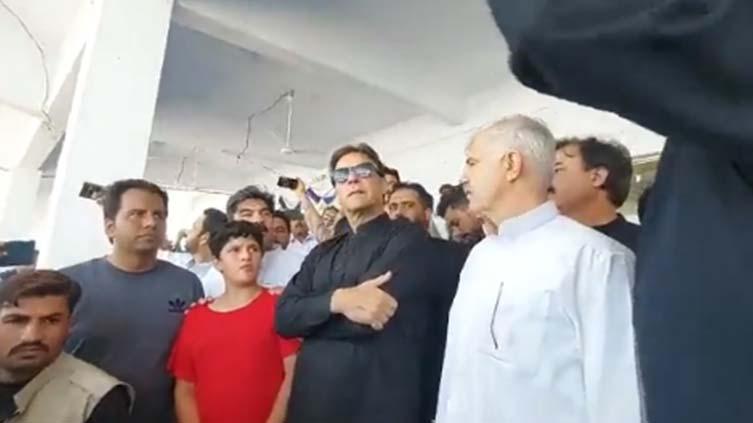 Imran Khan, CM KP visit flood-affected areas of province