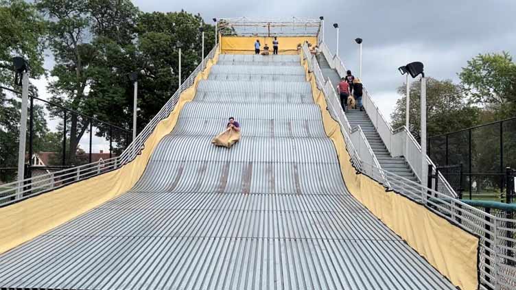 US giant slide reopens to brave and curious; 'It hurt'