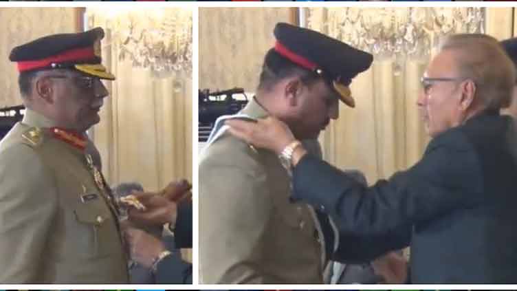 President Alvi confers Nishan-e-Imtiaz on army chief, CJCSC 