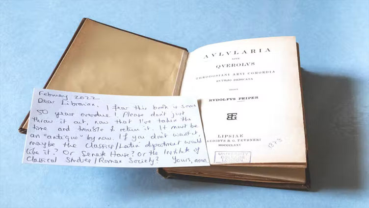 Book returned to British library after nearly 50 years