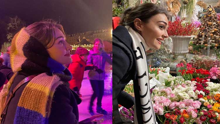 Esra Bilgic spends moments of outgoing year in distinctive fashion