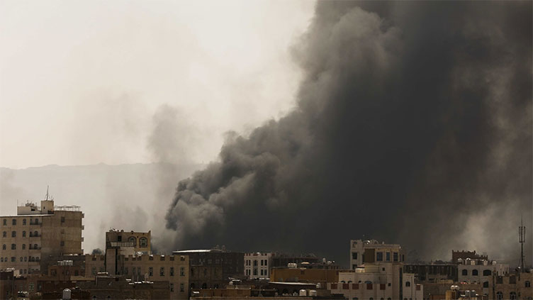 Saudi coalition hits Yemen capital after drone attack